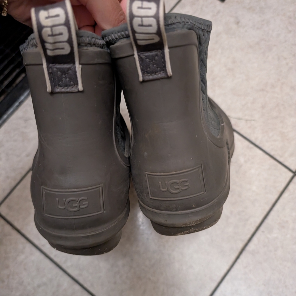 UGG Women's Gray Ankle Boots Rain Boot